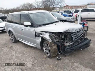 2012 Land Rover Range Rover Sport SC with VIN SALSH2E41CA734940, listed as a IAAI auction lot 41709747 with 137,482 mi miles. Bid and sale history available at carsss.com. Image 1.