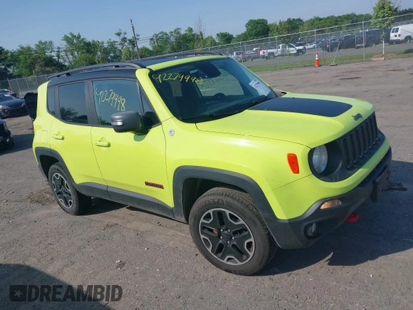2017 Jeep Renegade Trailhawk z VIN ZACCJBCB0HPF27223, wystawiony jako IAAI lot #42279998 z przebiegiem 166 836 mil mil oraz . Historia ofert i sprzedaży dostępna na DreamBid. Obrazek 1.