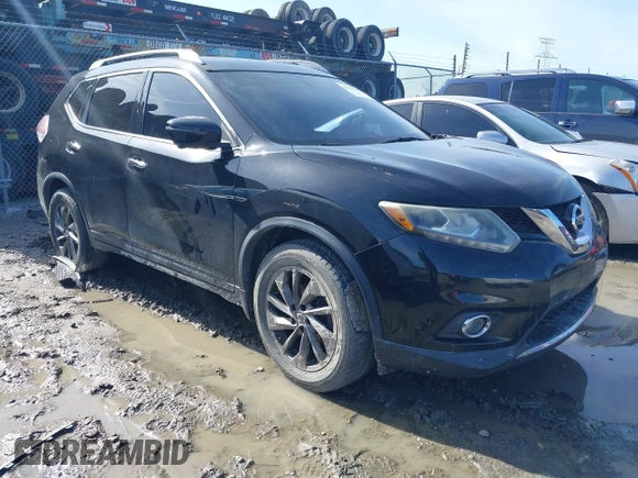 2016 Nissan Rogue SV with VIN 5N1AT2MT7GC738989, listed as a IAAI auction lot 41434425 with 166,021 mi miles. Bid and sale history available at carsss.com. Image 1.