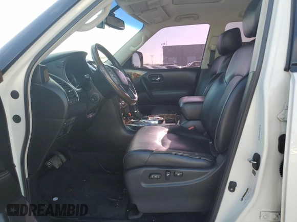 2015 Infiniti QX80 with VIN JN8AZ2NF4F9574399, listed as a Copart auction lot 59489634 with 0 mi miles and Salvage Title. Bid and sale history available at carsss.com. Image 7.