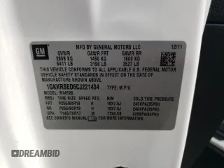 2012 GMC Acadia SLT2 with VIN 1GKKRSED6CJ221434, listed as a Copart auction lot 64837533 with 129,401 mi miles and Salvage Title. Bid and sale history available at carsss.com. Image 13.