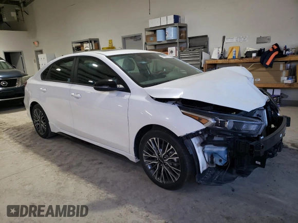 2024 Kia Forte GT-Line with VIN 3KPF54AD0RE753374, listed as a Copart auction lot 45887275 with 23,210 mi miles and Salvage Title. Bid and sale history available at carsss.com. Image 4.