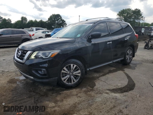 2017 Nissan Pathfinder SV z VIN 5N1DR2MN9HC608890, wystawiony jako Copart lot #59191845 z przebiegiem 136 270 mil mil oraz Szkoda całkowita • Salvage title. Historia ofert i sprzedaży dostępna na DreamBid. Obrazek 1.