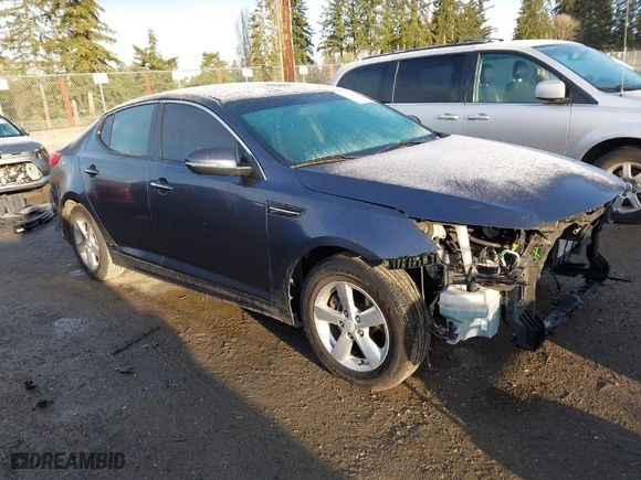2015 Kia Optima LX with VIN 5XXGM4A74FG446181, listed as a IAAI auction lot 41816009 with 95,711 mi miles. Bid and sale history available at carsss.com. Image 1.
