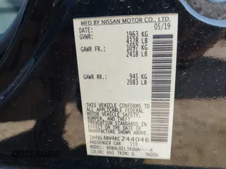 2019 Nissan Altima S z VIN 1N4BL4BV4KC244046, wystawiony jako IAAI lot #42018658 z przebiegiem 107 491 mil mil oraz . Historia ofert i sprzedaży dostępna na DreamBid. Obrazek 9.