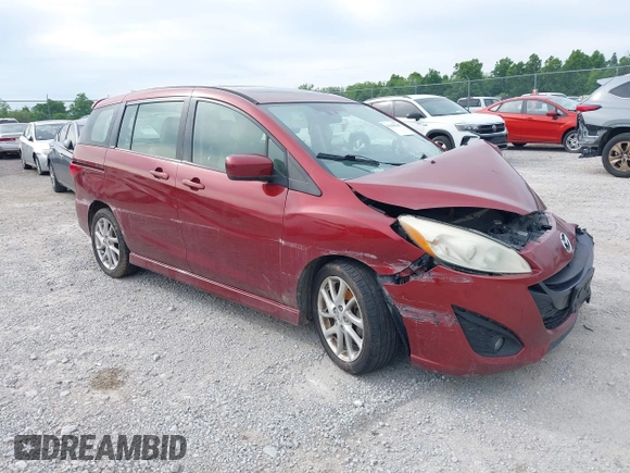 2012 Mazda 5 Grand Touring with VIN JM1CW2DL8C0142483, listed as a IAAI auction lot 42258349 with 144,547 mi miles and . Bid and sale history available at DreamBid. Image 1.