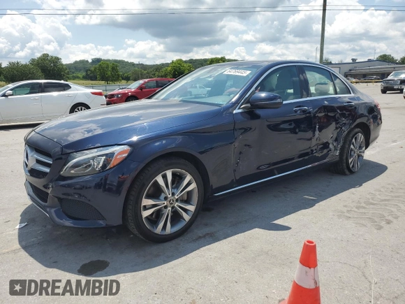 2018 Mercedes-Benz C 300 with VIN 55SWF4KB0JU272614, listed as a Copart auction lot 64769445 with 61,062 mi miles and Salvage title. Bid and sale history available at DreamBid. Image 1.