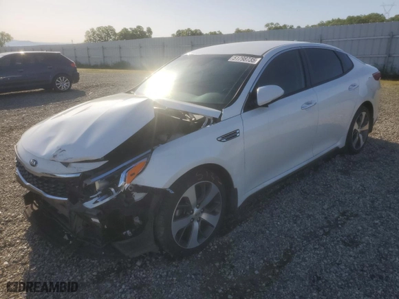 2020 Kia Optima LX with VIN 5XXGT4L37LG438049, listed as a Copart auction lot 51798735 with 107,365 mi miles and Salvage Title. Bid and sale history available at carsss.com. Image 1.
