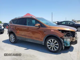2017 Ford Escape Titanium with VIN 1FMCU0JD3HUA31410, listed as a Copart auction lot 52729025 with 68,256 mi miles and Salvage Title. Bid and sale history available at DreamBid. Image 4.