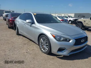 2020 Infiniti Q50 Luxe with VIN JN1EV7AP2LM202821, listed as a IAAI auction lot 41985144 with 112,024 mi miles and . Bid and sale history available at DreamBid. Image 1.