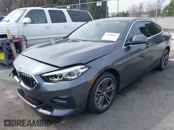 2021 BMW 2 Series 228i with VIN WBA53AK03M7J11216, listed as a IAAI auction lot 41688822 with 22,367 mi miles and . Bid and sale history available at carsss.com. Image 2.