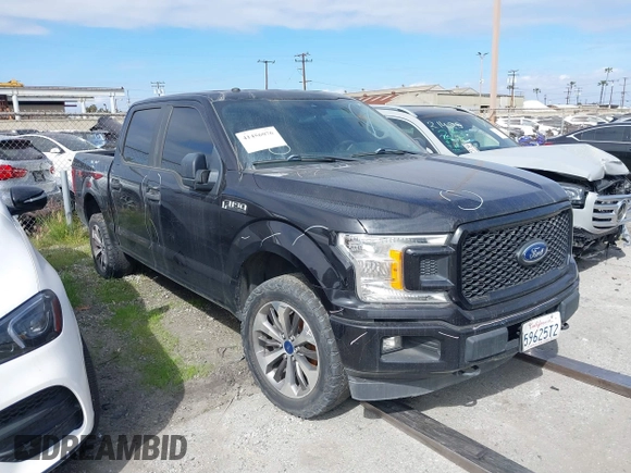 2019 Ford F-150 XL with VIN 1FTEW1EP4KKD73243, listed as a IAAI auction lot 41456076 with 114,198 mi miles. Bid and sale history available at carsss.com. Image 1.