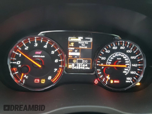 2021 Subaru WRX STI Limited with VIN JF1VA2W64M9812726, listed as a Copart auction lot 41651765 with 43,346 mi miles and Salvage Title. Bid and sale history available at carsss.com. Image 9.
