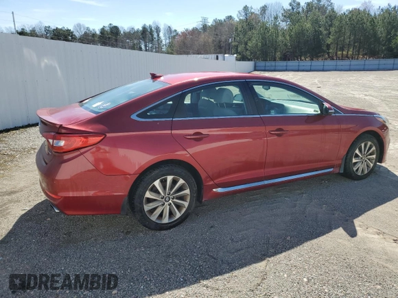 2016 Hyundai Sonata Sport with VIN 5NPE34AF4GH285354, listed as a Copart auction lot 49621125 with 135,174 mi miles and Clean Title. Bid and sale history available at DreamBid. Image 3.