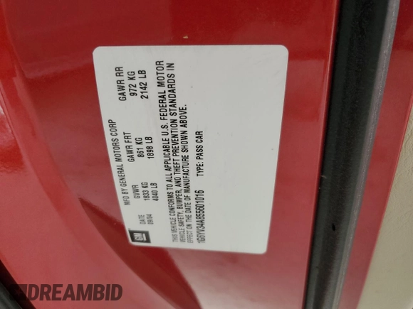 2005 Cadillac XLR z VIN 1G6YV34A855601016, wystawiony jako Copart lot #74436784 z przebiegiem Nie podano mil oraz Szkody całkowita. Historia ofert i sprzedaży dostępna na DreamBid. Obrazek 13.