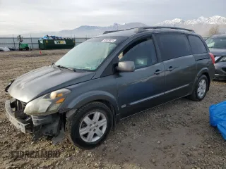 2006 Nissan Quest SL with VIN 5N1BV28UX6N121137, listed as a Copart auction lot 85929024 with 0 mi miles and Salvage Title. Bid and sale history available at carsss.com. Image 1.