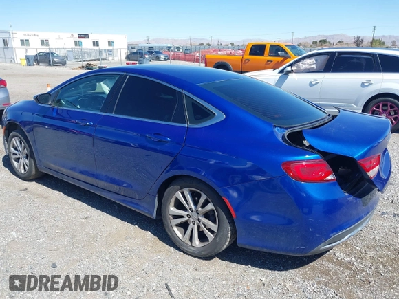 2015 Chrysler 200 Limited with VIN 1C3CCCAB4FN576017, listed as a IAAI auction lot 41820944 with 142,020 mi miles. Bid and sale history available at carsss.com. Image 3.