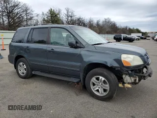 2005 Honda Pilot EX-L z VIN 2HKYF18735H551087, wystawiony jako Copart lot #53953665 z przebiegiem Nie podano mil oraz Szkoda całkowita • Salvage title. Historia ofert i sprzedaży dostępna na DreamBid. Obrazek 4.