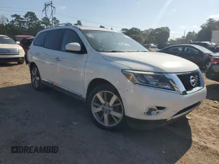 2014 Nissan Pathfinder SL with VIN 5N1AR2MN7EC682369, listed as a Copart auction lot 43632055 with 143,694 mi miles and Salvage Title. Bid and sale history available at DreamBid. Image 4.