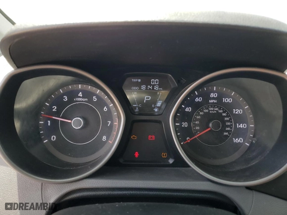 2012 Hyundai Elantra GLS PZEV with VIN 5NPDH4AE8CH141014, listed as a Copart auction lot 53518025 with 181,418 mi miles and Non Repairable. Bid and sale history available at carsss.com. Image 9.