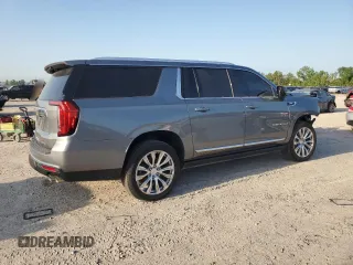 2022 GMC Yukon XL Denali with VIN 1GKS2JKLXNR228983, listed as a Copart auction lot 49653365 with 87,467 mi miles and Salvage Title. Bid and sale history available at carsss.com. Image 3.