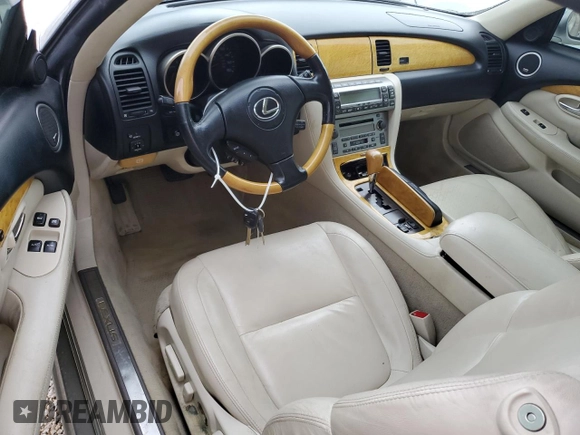 2003 Lexus SC 430 with VIN JTHFN48Y630046951, listed as a Copart auction lot 74504264 with Not Provided miles and Non Repairable. Bid and sale history available at carsss.com. Image 8.
