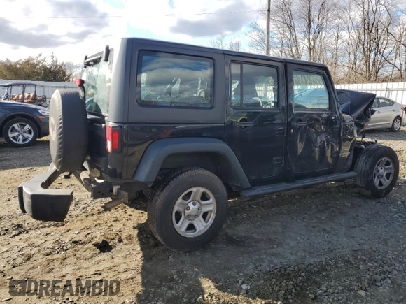 2018 Jeep Wrangler JK Unlimited Sport S with VIN 1C4BJWDGXJL828251, listed as a Copart auction lot 43981225 with 0 mi miles and Salvage Title. Bid and sale history available at carsss.com. Image 3.