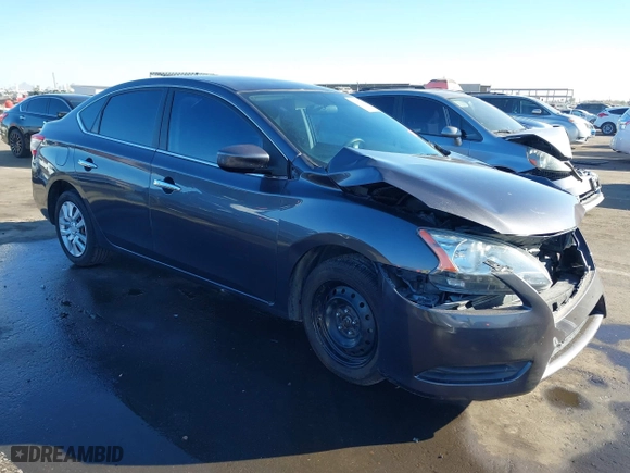 2015 Nissan Sentra S with VIN 3N1AB7AP0FY235177, listed as a IAAI auction lot 41406262 with 97,570 mi miles. Bid and sale history available at carsss.com. Image 1.