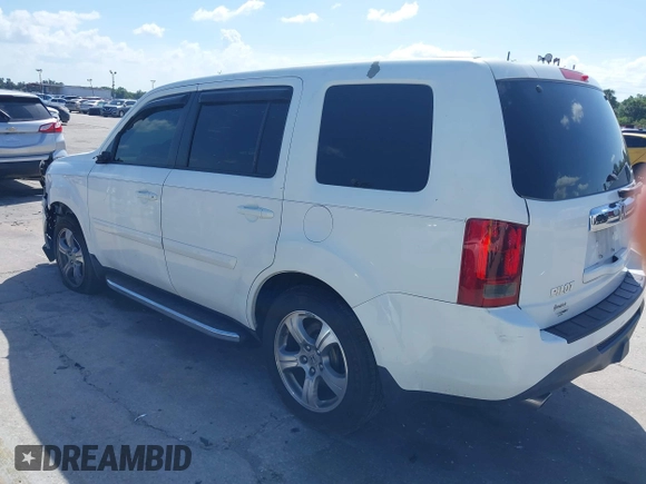 2014 Honda Pilot EX-L with VIN 5FNYF3H75EB015607, listed as a IAAI auction lot 41935074 with 110,713 mi miles and . Bid and sale history available at carsss.com. Image 3.