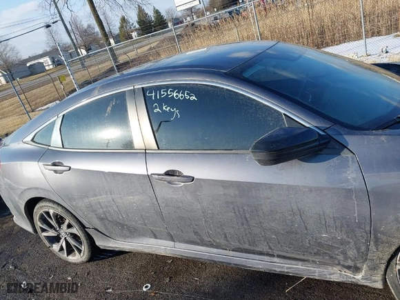 2019 Honda Civic Sedan Sport with VIN 2HGFC2F82KH560564, listed as a IAAI auction lot 41556652 with 80,204 mi miles. Bid and sale history available at carsss.com. Image 13.