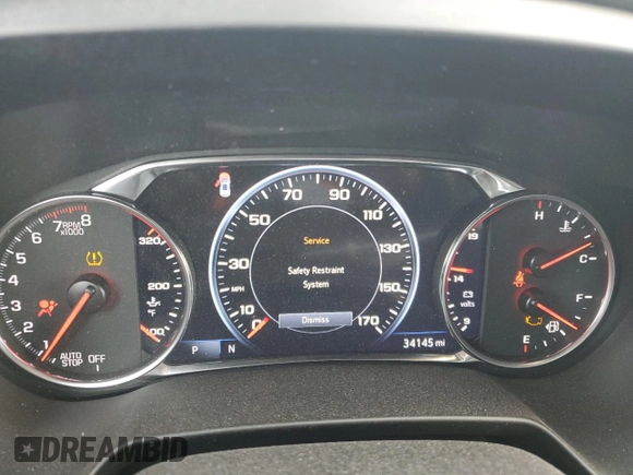 2021 Chevrolet Blazer Premier with VIN 3GNKBLRS1MS557160, listed as a Copart auction lot 45052785 with 34,145 mi miles and Salvage title. Bid and sale history available at DreamBid. Image 9.
