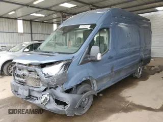2020 Ford Transit Cargo with VIN 1FTBR3X82LKA72421, listed as a Copart auction lot 50243385 with 63,167 mi miles and Salvage Title. Bid and sale history available at carsss.com. Image 1.