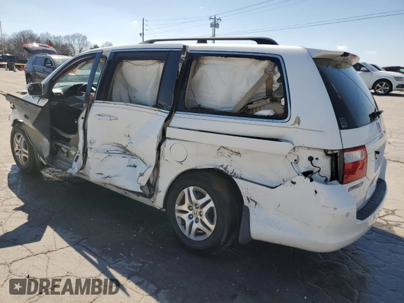 2007 Honda Odyssey EX-L with VIN 5FNRL38677B420231, listed as a Copart auction lot 50798615 with 0 mi miles and Salvage Title. Bid and sale history available at carsss.com. Image 2.