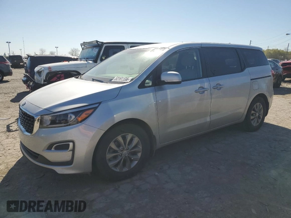 2021 Kia Sedona LX with VIN KNDMB5C19M6669111, listed as a Copart auction lot 53161135 with 132,492 mi miles and Salvage Title. Bid and sale history available at carsss.com. Image 1.