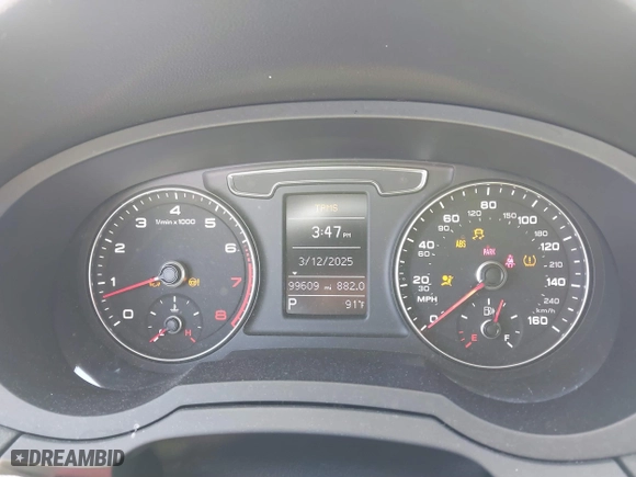 2018 Audi Q3 Premium with VIN WA1BCCFS6JR010047, listed as a IAAI auction lot 41795209 with 99,609 mi miles. Bid and sale history available at carsss.com. Image 7.