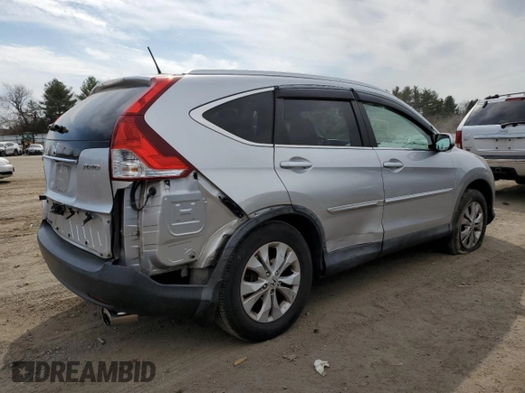 2013 Honda CR-V EX-L with VIN 2HKRM4H78DH645041, listed as a Copart auction lot 50028155 with 58,044 mi miles and Salvage Title. Bid and sale history available at DreamBid. Image 3.