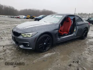 2018 BMW 4 Series 430i xDrive with VIN WBA4Z3C5XJEC55856, listed as a Copart auction lot 43193125 with 57,770 mi miles and Salvage Title. Bid and sale history available at DreamBid. Image 1.