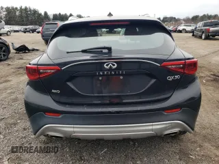2018 Infiniti QX30 Luxury with VIN SJKCH5CR8JA057438, listed as a Copart auction lot 46756635 with 61,255 mi miles and Salvage title. Bid and sale history available at DreamBid. Image 6.