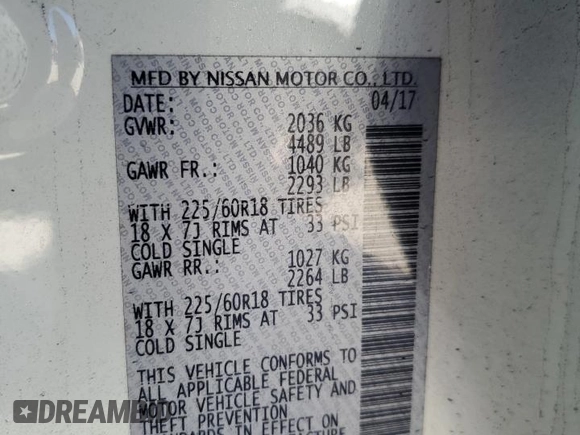 2017 Nissan Rogue S z VIN 5N1AT2MT1HC818371, wystawiony jako Copart lot #45397575 z przebiegiem 79 052 mil mil oraz Nie do naprawy • Non repairable. Historia ofert i sprzedaży dostępna na DreamBid. Obrazek 14.