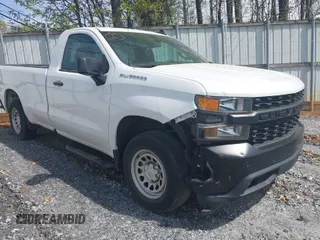 2021 Chevrolet Silverado 1500 Work Truck with VIN 3GCNWAEK4MG322596, listed as a IAAI auction lot 41682689 with 123,771 mi miles. Bid and sale history available at carsss.com. Image 1.