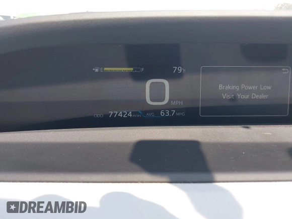 2016 Toyota Prius Four with VIN JTDKARFUXG3511034, listed as a IAAI auction lot 42137394 with 77,424 mi miles. Bid and sale history available at carsss.com. Image 15.