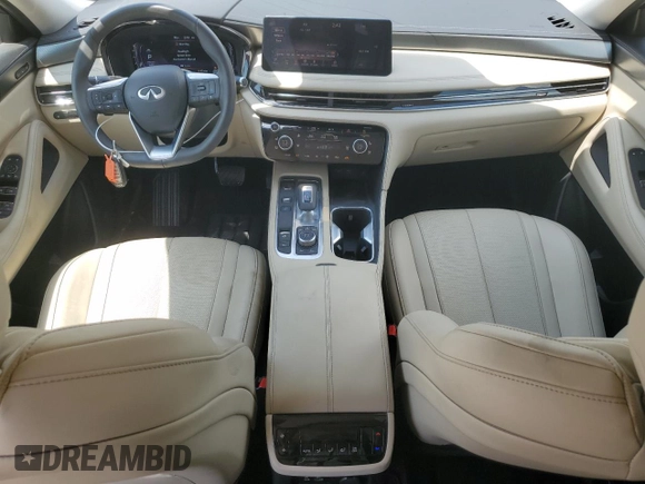 2024 Infiniti QX60 Luxe with VIN 5N1DL1FS7RC338753, listed as a Copart auction lot 61552565 with 24,667 mi miles and Salvage title. Bid and sale history available at DreamBid. Image 8.