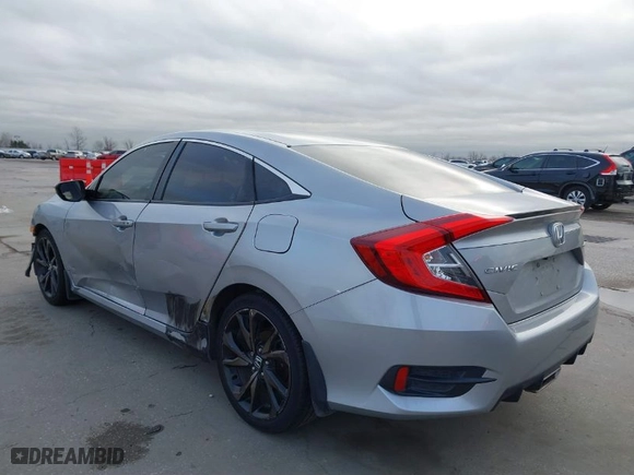 2019 Honda Civic Sedan Sport with VIN 19XFC2F8XKE015898, listed as a IAAI auction lot 41431062 with 108,071 mi miles. Bid and sale history available at carsss.com. Image 3.
