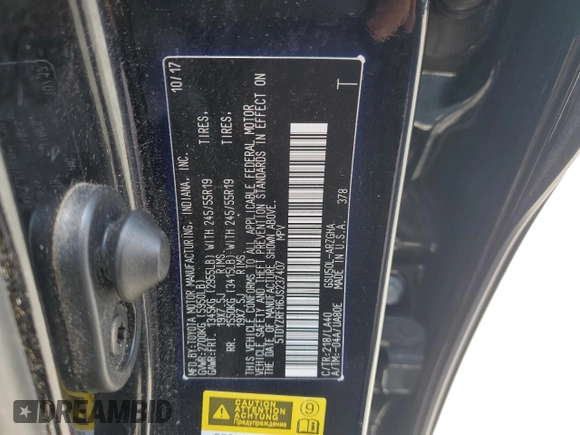 2018 Toyota Highlander Limited with VIN 5TDYZRFH6JS237407, listed as a Copart auction lot 59730215 with 137,262 mi miles and Salvage title. Bid and sale history available at DreamBid. Image 13.