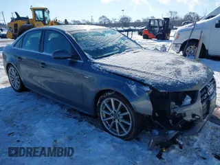 2015 Audi A4 Premium Plus with VIN WAUFFAFL6FN004207, listed as a IAAI auction lot 41639153 with 62,409 mi miles. Bid and sale history available at carsss.com. Image 1.