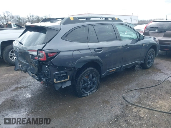 2023 Subaru Outback Wilderness with VIN 4S4BTGUD9P3206122, listed as a IAAI auction lot 41693901 with 25,582 mi miles and . Bid and sale history available at DreamBid. Image 4.