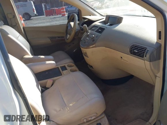 2007 Nissan Quest S with VIN 5N1BV28U77N127494, listed as a IAAI auction lot 41445049 with 210,641 mi miles. Bid and sale history available at carsss.com. Image 5.