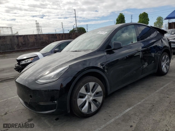 2023 Tesla Model Y Long Range with VIN 7SAYGDEE3PF646125, listed as a Copart auction lot 53510775 with 45,019 mi miles and Salvage Title. Bid and sale history available at carsss.com. Image 1.