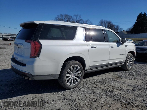 2023 GMC Yukon XL Denali with VIN 1GKS2JKL4PR349768, listed as a Copart auction lot 46332795 with 11,577 mi miles and Salvage Title. Bid and sale history available at DreamBid. Image 3.