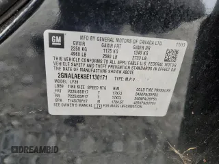 2014 Chevrolet Equinox LS z VIN 2GNALAEK8E1130171, wystawiony jako Copart lot #58270595 z przebiegiem Nie podano mil oraz Czysty tytuł • Clean title. Historia ofert i sprzedaży dostępna na DreamBid. Obrazek 12.